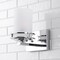Jonathan Y Fairfax 7.13" 1-Light Metal/Frosted Glass Contemporary Glam LED Vanity Light, Chrome JYL7484A - alternate 6