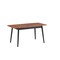 Homeroots 63" Natural and Black Wood Butterfly Leaf Extendable Dining Table 631292 - alternate 5