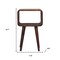 Homeroots 20" Brown Solid Wood Square Nightstand 651482 - alternate 9
