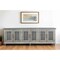 Homeroots 111" Gray Distressed Solid Wood Carved Floral Sideboard with Six Doors 642289 - alternate 3