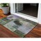 Homeroots 3' X 5' Olive Green Charcoal And Purple Geometric Washable Indoor Outdoor Area Rug 604336 - alternate 1