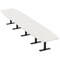 Skutchi Designs 18ft Conference Table With Power Unit | 18 Person Modular Boat Meeting Table | Harmony Series HAR-BOT-48X216-T.BK-WA7976-NA - alternate 1
