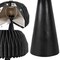 Jonathan Y Sylvie 16" Modern Minimalist Paper Pleated Shade Mushroom Accent LED Table Lamp, Black JYL9106A - alternate 4