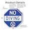 Signmission No Diving, 6 inch X 6 inch, Plastic Sign, 2PK OC-P-2PACK-6-130 - alternate 4