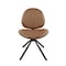 Homeroots Brown and Black Faux Leather And Metal Dining Side Chair 632549 - alternate 5