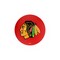 Holland Bar Stool Co 36" Blk Wrinkle Chicago Blackhawks Swivel Bar Stool, Chrome Ring L8B2C36ChiHwk-R - alternate 3