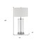 Homeroots 28" Nickel Glass Table Lamp With White Drum Shade 524527 - alternate 3