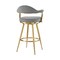 Armen Living Justin 26in Swivel Counter Stool with Gold Brushed Stainless Steel and Anchor Gray Fabric LCJTBABGLAGRY26 - alternate 6