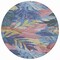 Homeroots 8' Denim Blue And Blush Round Floral Washable Indoor Outdoor Area Rug 611104 - alternate 4