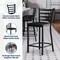 Flash Furniture HERCULES Black Ladder Back Metal Restaurant Counter Stool - Black Vinyl Seat XU-DG697BLAD-24-BLKV-GG - alternate 4