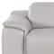 Homeroots 80in Ash Gray and Silver Leather Power Reclining Loveseat 643820 - alternate 2