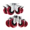 Powertec 3'' Swivel Plate Caster Wheels with 1280 lbs Loads, 4 with Brake & 4 without, PU Castors, 8PK 17217N - alternate 1