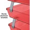 Acrimet Facility 3 Tier Letter Tray Side Load Letter Size Desktop File Organizer Plastic Clear Red 255.7 - alternate 2