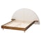 Baxton Studio Bernice Japandi Cream Boucle and Walnut Brown Wood Queen Bed 257-14059-ZORO - alternate 7
