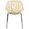 Leisuremod Modern Asbury Dining Chair with Chromed Legs, Cream AC16CR - alternate 3