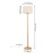 Jonathan Y Maryna 59.5 in. Minimalist Modern Teahouse Wood w/Ribbed Cocoon Pumpkin Shade LED Floor Lamp, Beige/L JYL4200A - alternate 6
