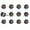 Homeroots 1.5" X 1.5" X 1.5" Ceramic Metal Multicolor Knobs, 12PK 358088 - alternate 2
