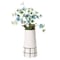 Uniquewise Set of 7in and 9.5in High Ceramic Modern Painted Grid Tapered Flower Table Vases, Black and White QI004059.2 - alternate 4