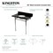Kingston Brass 36-Inch Black Granite Console Sink with Stainless Steel Legs, 8-Inch, 3-Hole KVPK36228K386 - alternate 2