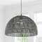 Jonathan Y Campana 20" 1-Light Bohemian Modern Woven Rope/Iron LED Pendant, Gray JYL6504D - alternate 2