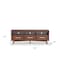 Homeroots 64in Brown Mahogany Solid Wood Open Shelving TV Stand 404259 - alternate 2