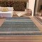 Homeroots 3' X 5' Taupe Beige And Pewter Striped Washable Indoor Outdoor Area Rug 614845 - alternate 5