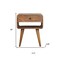 Homeroots 22" Brown Solid Wood Two Drawer Nightstand 701732 - alternate 4