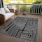 Homeroots 3' X 5' Black And Ivory Geometric Washable Indoor Outdoor Area Rug 600798 - alternate 3
