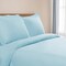 Homeroots Light Blue King Cotton Blend 0 Thread Count Washable Duvet Cover Set 528427 - alternate 1