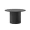 Homeroots 46" Black Wood Pedestal Base Round Top Dining Table 713565 - alternate 1