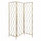 Homeroots 71" Gold Iron Folding Three Panel Screen Room Divider 379901 - alternate 4
