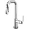 Brizo Litze Smarttouch Pull-Down Prep Faucet with Square Spout, Industrial Handle Chrome 64954LF-PC - alternate 1