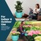 Lifemaster 10-Inch Whiskey Barrel Planters, Durable Plastic Pots with Drainage and Saucer, 2PK LMPBP2SBU2 - alternate 3
