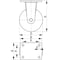 Blickle Rigid Plate Caster, PU, 4", 660 lb. BKS-ALBS 100K-14 - alternate 2