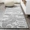 Jonathan Y Julien Paisley High-Low Light Gray/Ivory 2 ft. x 8 ft. Indoor/Outdoor Runner Rug AMC102A-28 - alternate 1