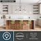 Vaxcel Monrovia 43.75-in Oil Rubbed Bronze 3-Light Linear Chandelier, Hanging Ceiling Island Pendant with White Glass H0259 - alternate 4
