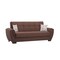 Homeroots 93" Brown Microfiber Convertible Futon Sleeper Sofa And Toss Pillows With Storage 607073 - alternate 3