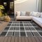 Homeroots 10' X 14' Black Gray And Brown Plaid Washable Indoor Outdoor Area Rug 597546 - alternate 6