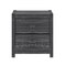 Homeroots 24" Dark Gray Distressed Solid Wood Two Drawer Nightstand 490276 - alternate 1