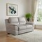 Homeroots 69in Light Gray and Silver Leather Loveseat 720580 - alternate 5
