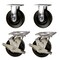 Service Caster 5 Inch Phenolic Caster Set with Ball Bearings 2 Brakes 2 Rigid SCC-30CS520-PHB-TLB-2-R520-2 - alternate 1