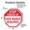 Signmission Stop Check-in Face Masks Required, 6 inch X 6 inch, Vinyl Decal, 2PK OC-D-2PACK-6-54 - alternate 4