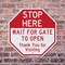 Signmission Stop Here Wait for Gate to Open Tha, 10 inch X 10 inch, Aluminum Metal Signs, 2PK OC-A-2PACK-10-288 - alternate 4