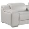Homeroots 129" Light Gray Italian Leather Reclining USB Sofa 632873 - alternate 7