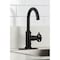 Kingston Brass Single-Handle Bar Faucet with Knurled Handle, Matte Black KSD8500RKX - alternate 4