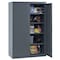 Sandusky Lee Shelving Storage Cabinet, 72 in H, 46 in W, 24 in D, Recessed Pull, Keyed, Dark Gray, 4 Shelves EA4R462472-02 - alternate 1