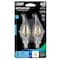 Feit Electric LED Bulb, Decorative, Flame Tip Lamp, 60 W Equivalent, E12 Lamp Base, Dimmable, Clear, 2PK BPCFC60/950CA/FIL - alternate 2