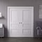 Sartodoors Sliding Double Pocket Doors 64x80 inches White Solid Core Modern Interior ROYAL9833DP-EMAL-64 - alternate 1