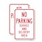 Signmission No Parking Service And Delivery Area, 18'' X 24'' 2 Signs, Heavy Gauge Aluminum, 2PK A-1824-2PACK-25007 - alternate 1