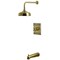 Kingston Brass Single-Handle Pressure Balanced Tub and Shower Faucet, Antique Brass KB6343BX - alternate 1
